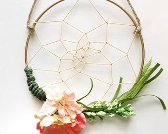 Hair Bow Holder, Dream Catcher, Baby Dream Catcher, Baby Mobile, Hair Bow Organizer, Crib Mobile Girl, Nursery Decor, Hair Accessory Holder