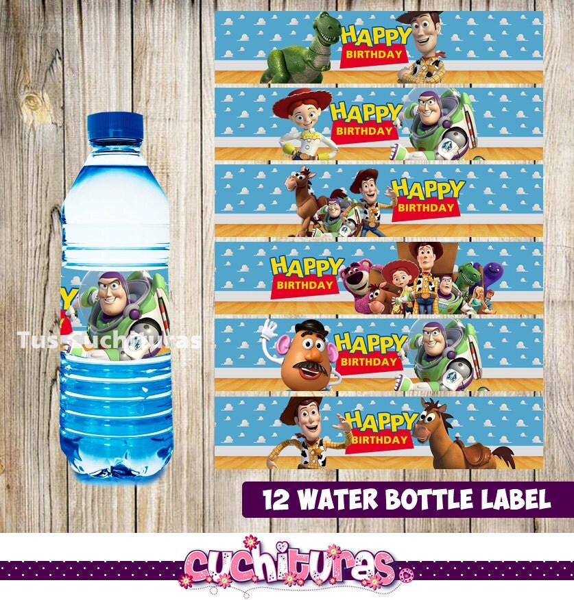 12 Toy Story Water Bottle Label instant download Printable