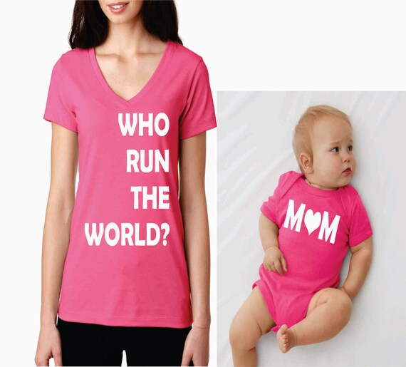 Items similar to Mommy and Girl Matching T shirt. Mom and baby girl t