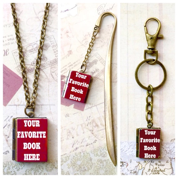 Your Custom Cover Book Necklace/Literary by CraftingCall on Etsy