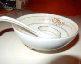 JAPAN MEITO CHINA Bowl and Matching Spoon