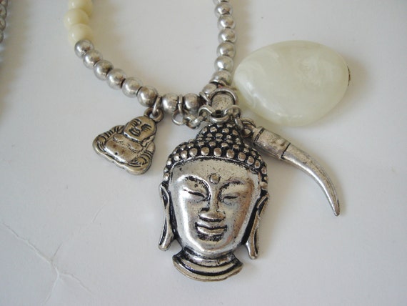 Buddha necklace Tibetan necklaceMeditation necklace Prayer