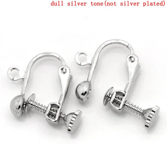 10 Pair screw in earring clips Screw clip by VickysJewelrySupply