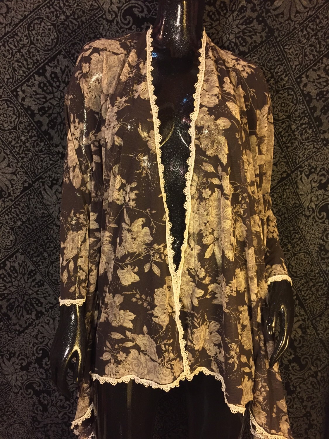 Floral Fringe Kimono