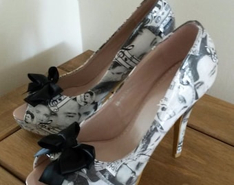 Elvis Presley customised decoupage shoes