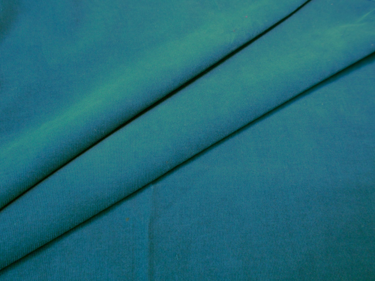 Teal Cotton Corduroy Dark Green Teal Fabric by BoutiqueAllNatural