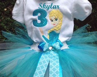 Frozen Birthday Outfit Frozen Birthday Shirt Elsa Birthday Outfit Elsa Birthday Shirt Frozen 3rd Birthday Outfit Elsa 3rd Birthday Outfit