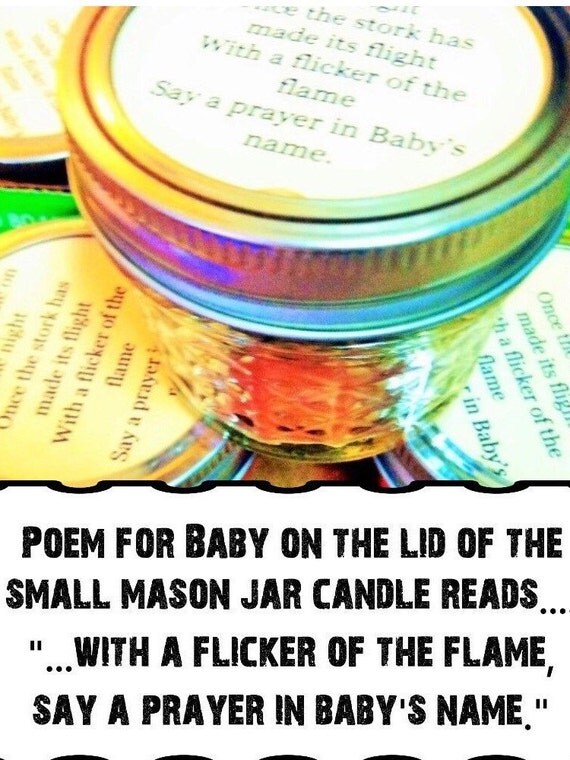Set of Mason Jar Candles for a Baby Shower / by TextileandType