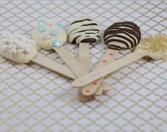 One Dozen Chocolate Dipped Spoons - Hot Chocolate Spoons