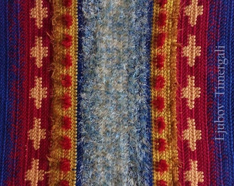 Crochet rug Wool rug Handmade rug Carpet Decorative rug Geometric rug Floor rug Rag rug Home decoration Colorful rug House warming gift