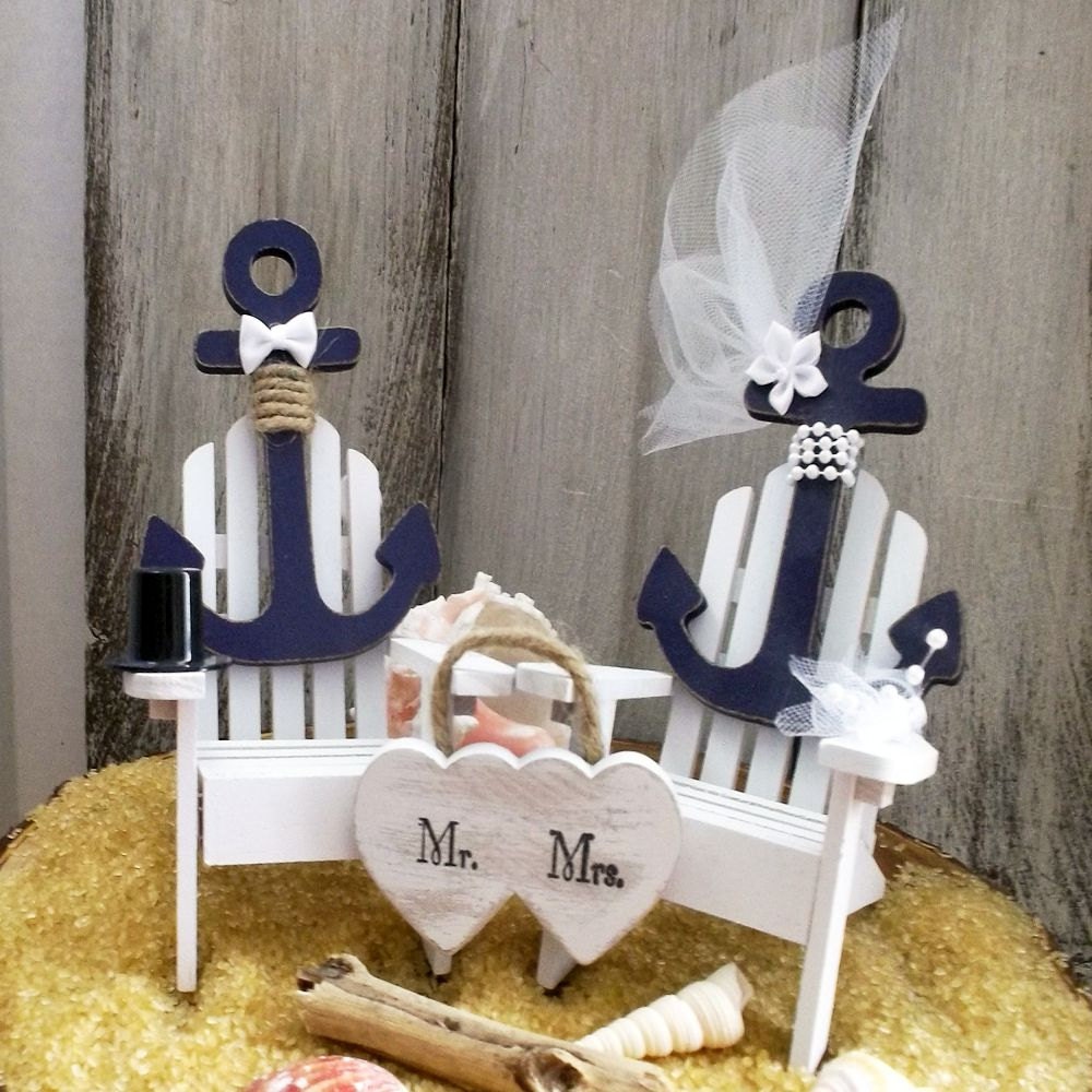 Nautical Wedding Cake Topper Anchor Wedding Cake Topper 9339