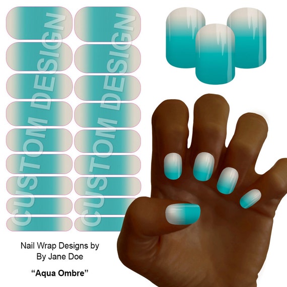 Download Bundle of 6 Templates Nail Wrap NAS Hand by iheartnailwraps