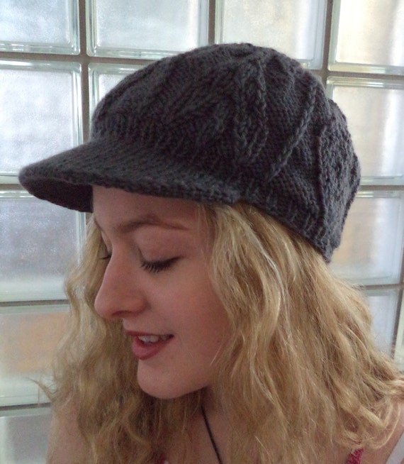 Knitting PATTERN Visor cap knit pattern for men and women
