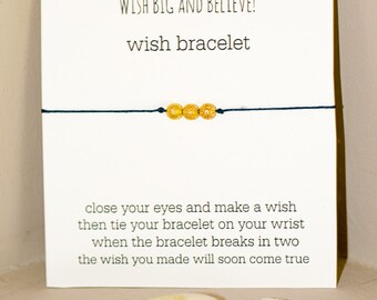 Three Wishes Wish Bracelet - Gold