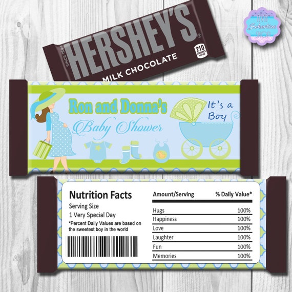 Baby Shower Candy Bar Wrapper Hershey Bar Wrappers PRINTABLE