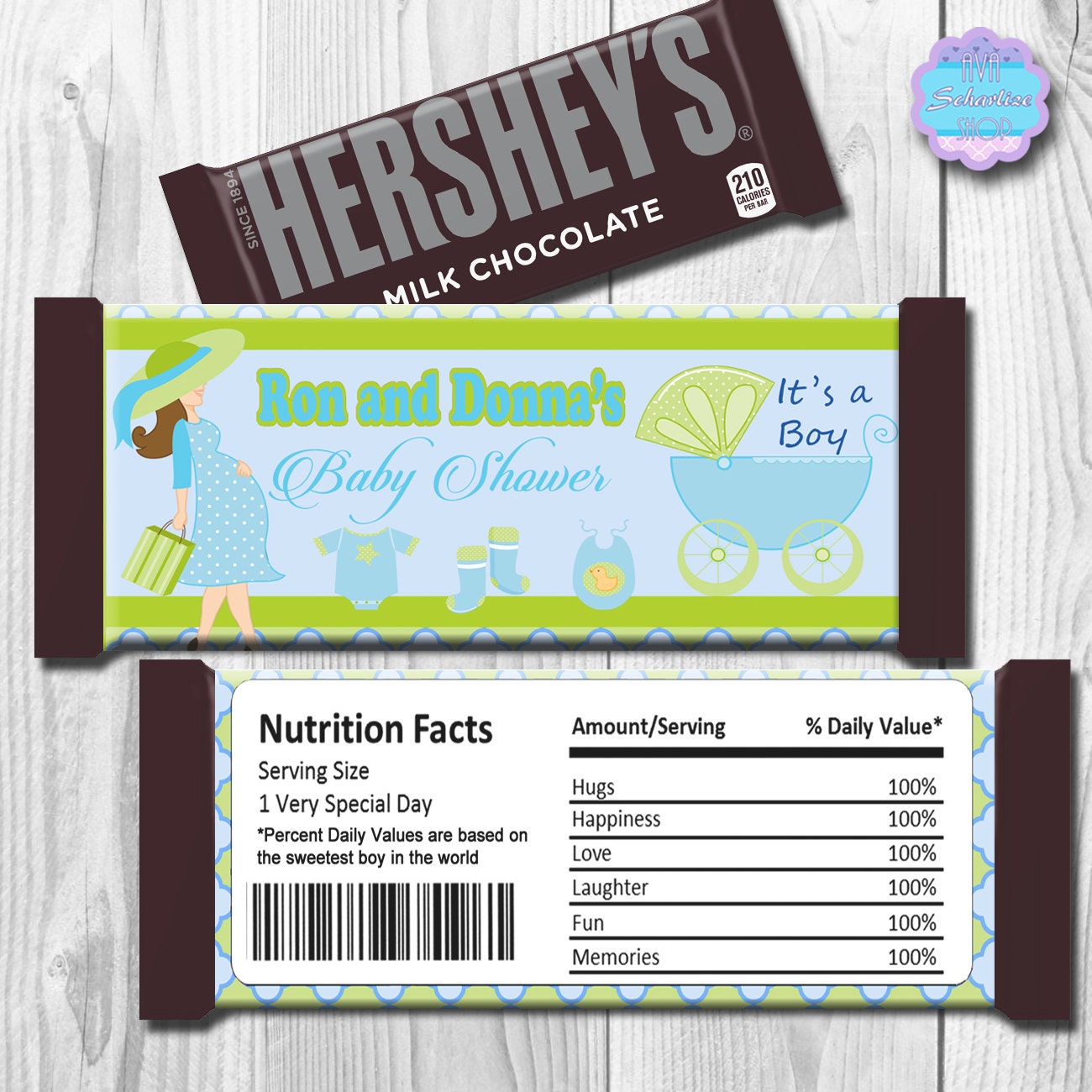 baby hershey bar wrapper template free