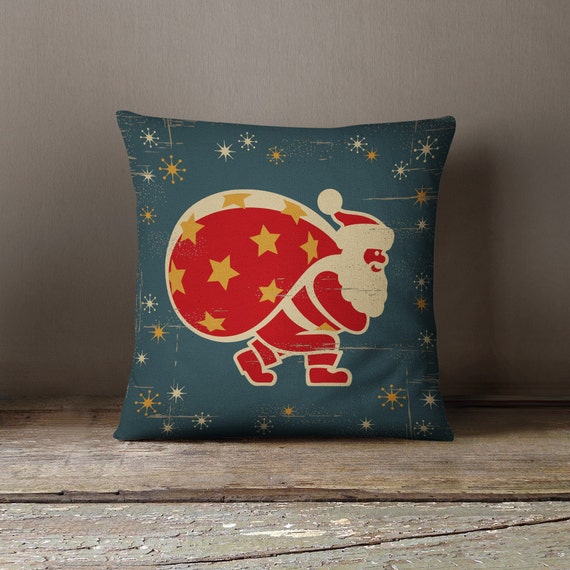 Retro Santa Pillow One Heavy Sack Pillowcase by wfrancisdesign