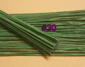 100 Wire Stems--Gauge#30-- (Length 12" X 0.3 mm) Floral Wire Flower Stem Artificial, Artificial Stems, Floral Stem, Green Wire Stems.