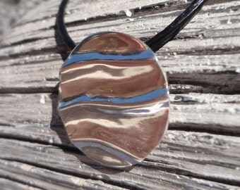 Rippled Sterling Silver Pendant - Silver Necklace - Polished Silver - Sterling Silver Jewellery - Paisley Daze Designs