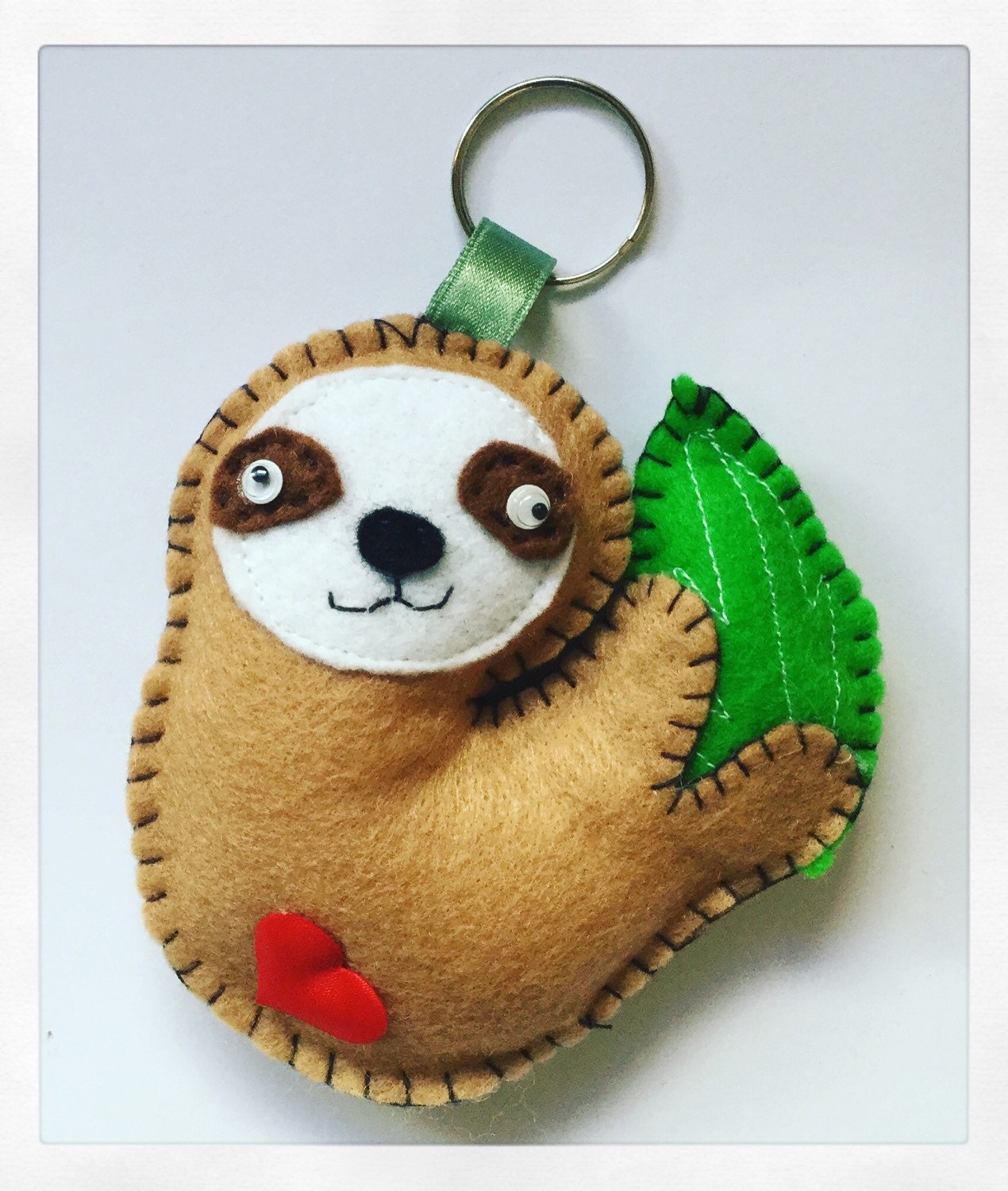 plush sloth keychain