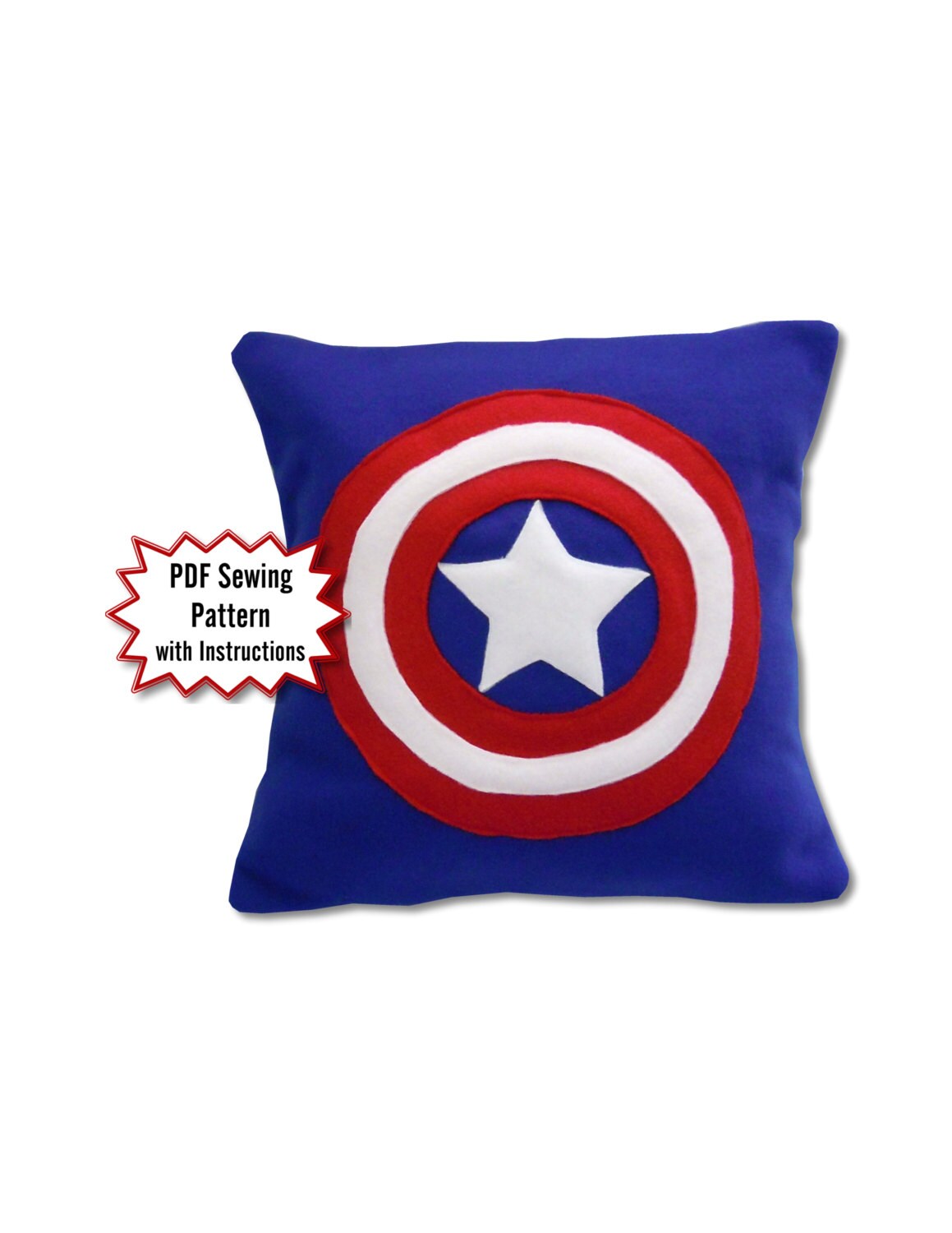 Captain America Pillow PDF Pattern Marvel Avengers