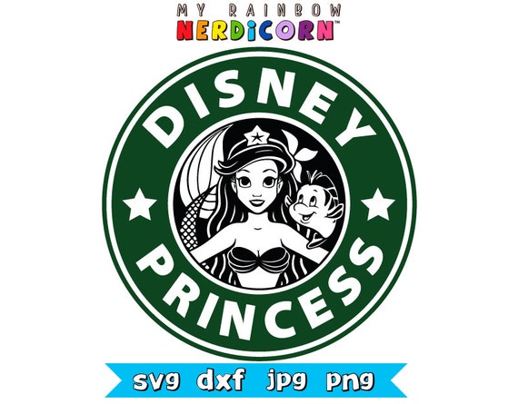 Download Disney Little Mermaid Starbucks logo svg png by ...