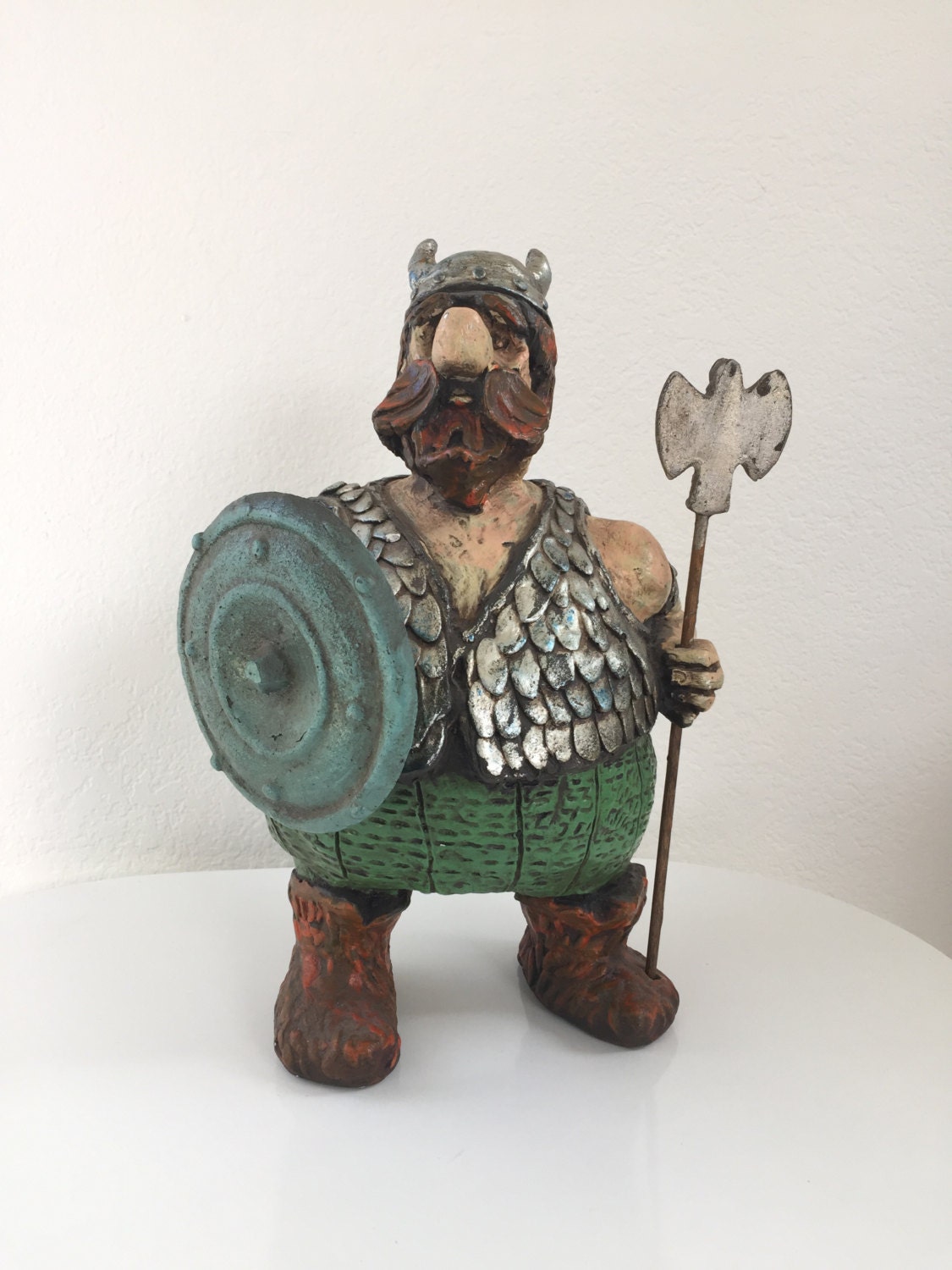 Jaru Mid Century Viking Statue California Pottery