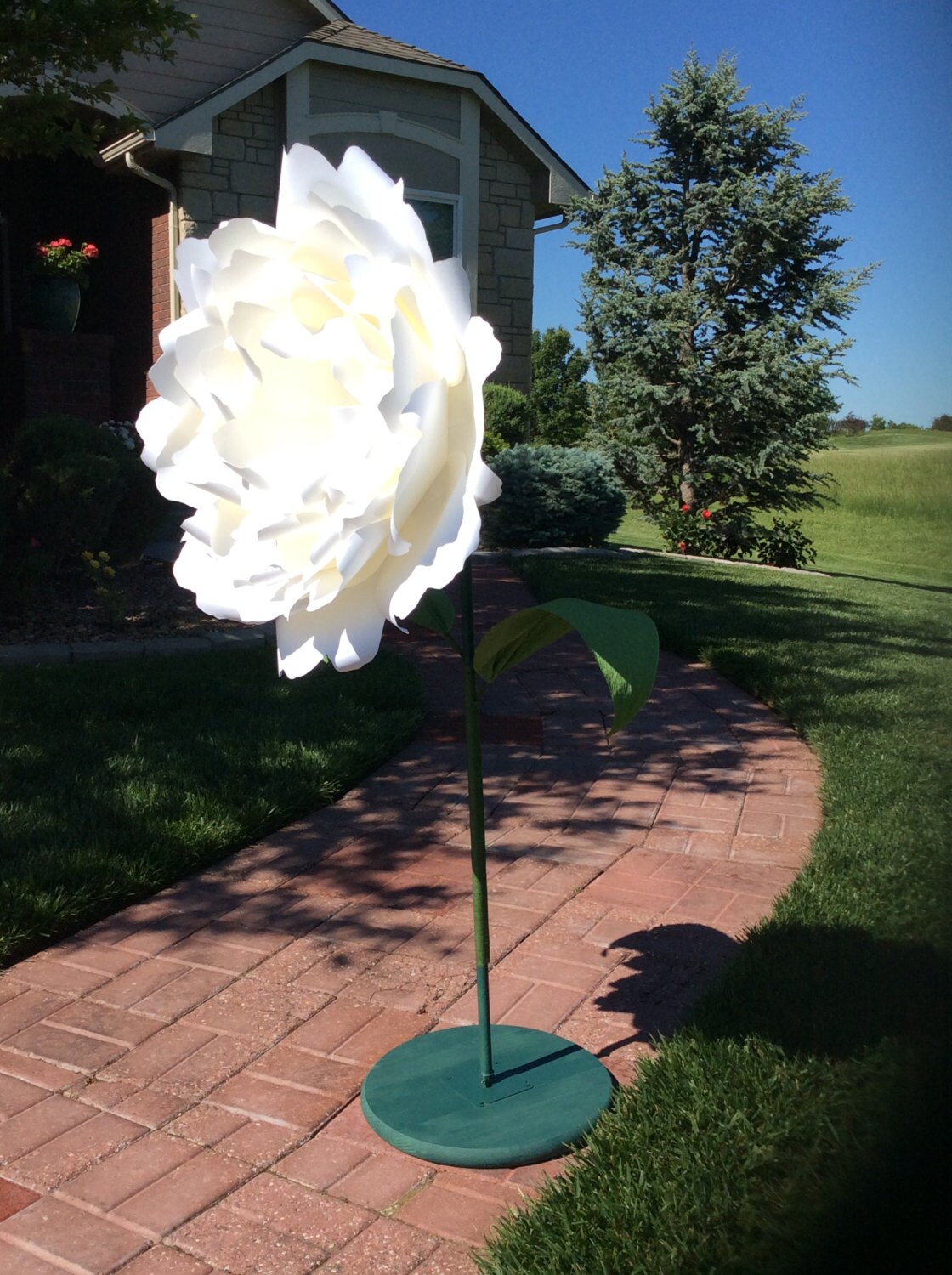 Giant Paper Flower With Stem 43E