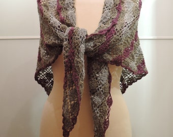 Items similar to Triangular Crochet Shawl In Gypsy Style on Etsy