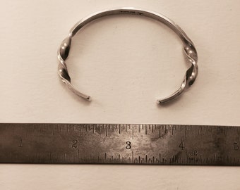 Sterling Silver Cuff Bracelet with Twist