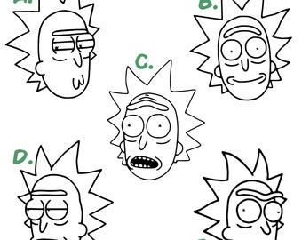 Morty Smith Derp Face Rick and Morty decal by TheDastardlyWombat