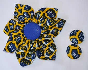 Flower designed brooch & earring set- "Barakat" Collection