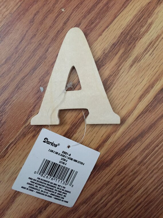 Unfinished Wood Letter Letter A Darice 3 inch Letter A