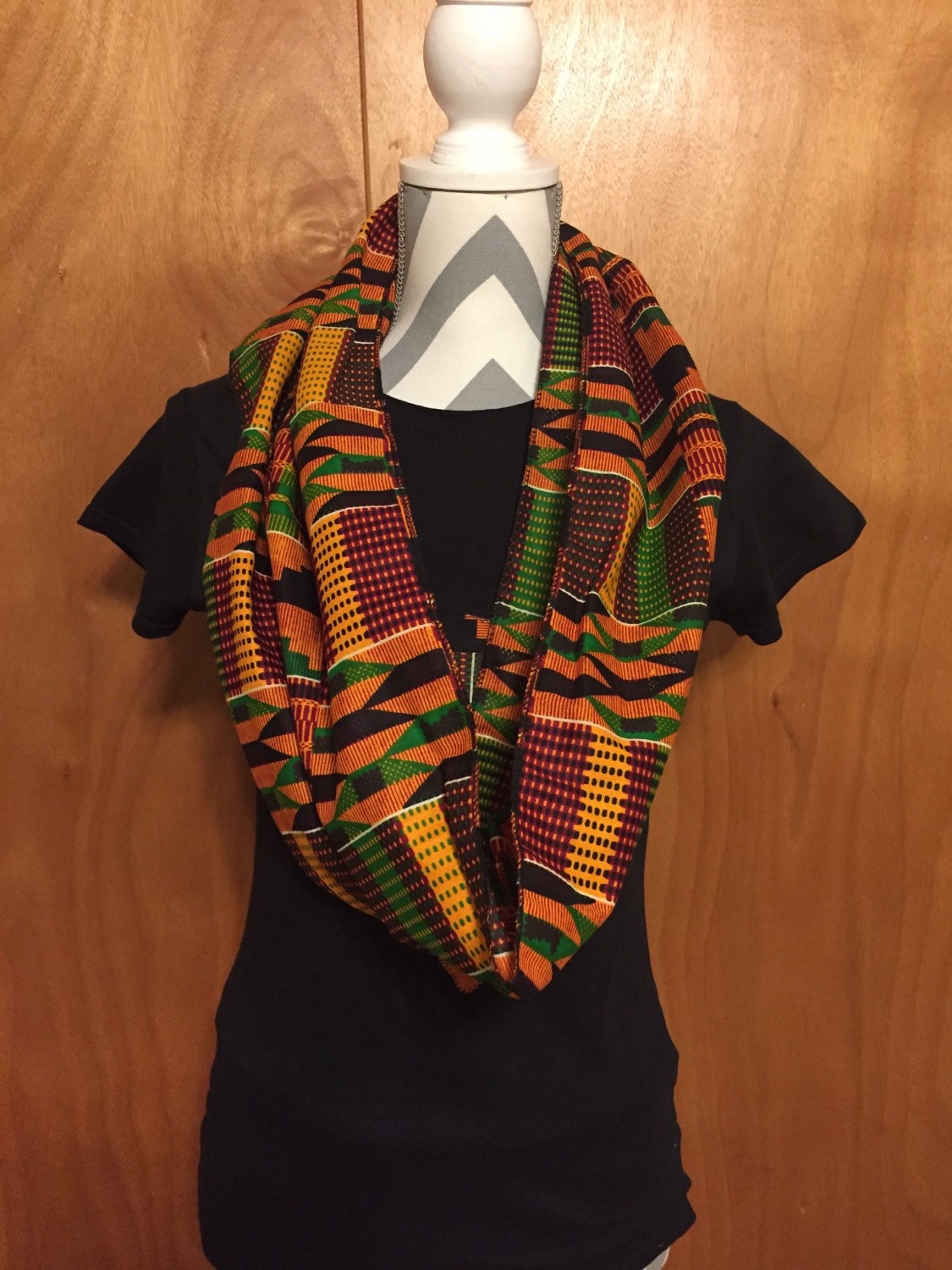 Kente Print Infinity Scarf