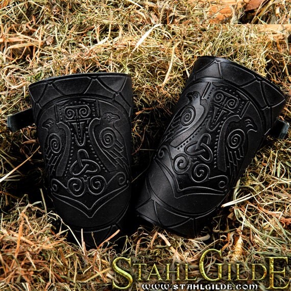 Leather Cuff Archery Arm Guards Bracers Armor Thor's