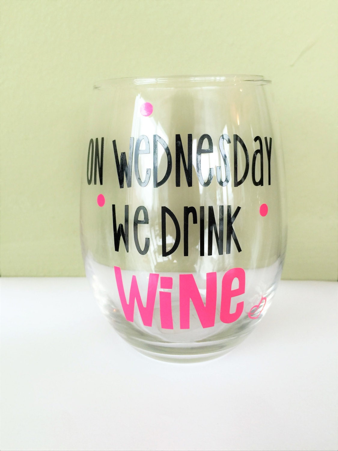 Cute Wine Glass by monicaecreations on Etsy