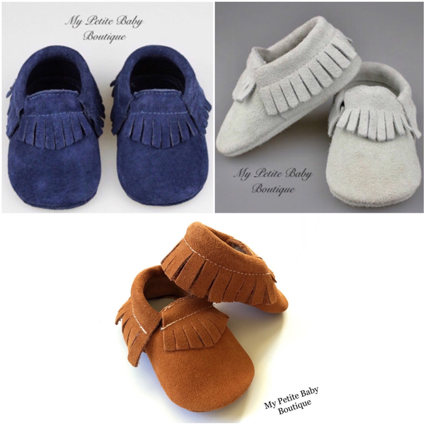 Genuine Suede Leather Baby Moccasins Baby by ...