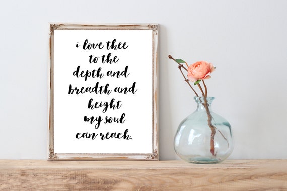 Items Similar To How Do I Love Thee Instant Download Printable On Etsy