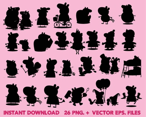 Download Peppa pig Silhouettes clipart Clip ArtT shirt iron on