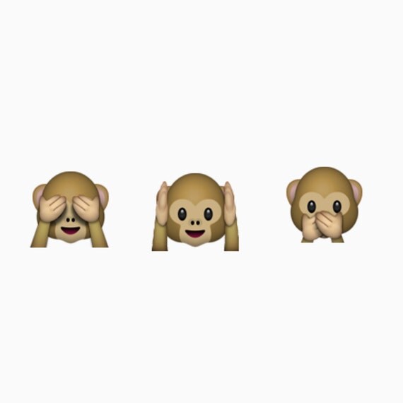 Hear No evil Speak no evil See no evil Emoji by EmilysStickers