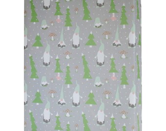 Christmas Gnomes Gift Wrap - 3 Flat Sheets // Scandinavian Christmas // Holiday Wrapping Paper // Tomte Gnome WS1108