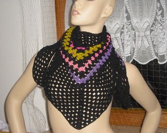 Shawl - crochet scarf - shawl - crochet shawl - crochet - Hüftschmeichler - handmade