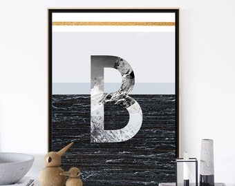 Letter b poster | Etsy