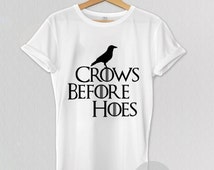 Starlite-Mens Funny T Shirts Crows Before Hoes Game Of Thrones - Foto 13