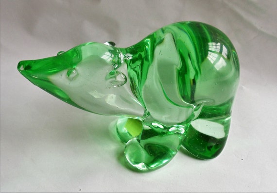 murano glass bear