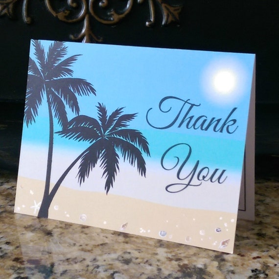 Summer Tropical Thank You Card INSTANT DOWNLOAD Tropical