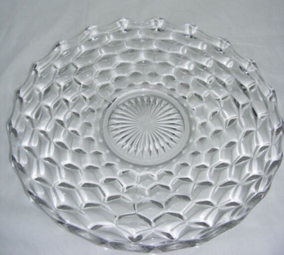 Fostoria American Torte Serving Platter Punch Bowl Base