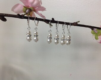 Bridal Pearl Earrings, Swarovski Earrings bridesmaid drop Earrings, Pearl Bridal Earrings, Bridal jewelry, Wedding Jewelry, Bridesmaid gifts