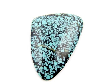 Natural Chinese Spiderweb Turquoise Cabochon