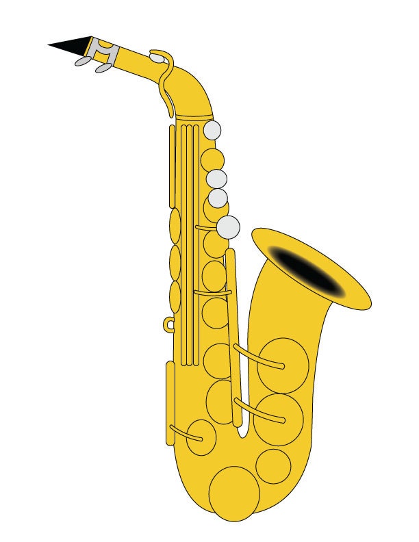Cute Alto Saxophone Svg - Layered SVG Cut File - Download Free Fonts
